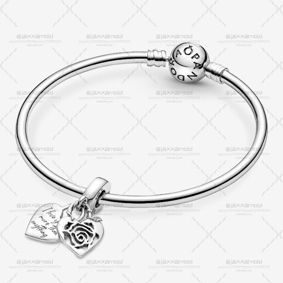 Pandora Rose Heart Padlock Dangle Charm - Picture 4 of 6